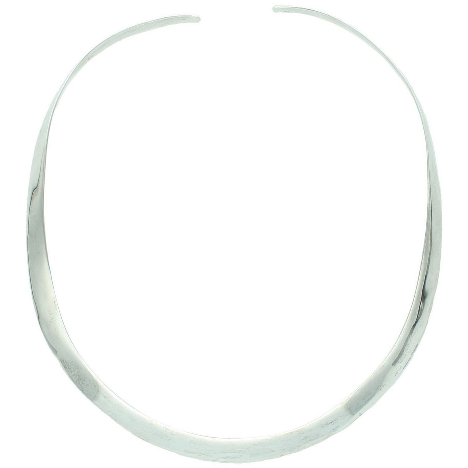 Srebrna sztywna obroża NAS 071 z kruszcu próby 925. Nowoczesna forma, chłodny blask i minimalistyczna elegancja. Wybierz długość 38 lub 40 cm.1.jpg